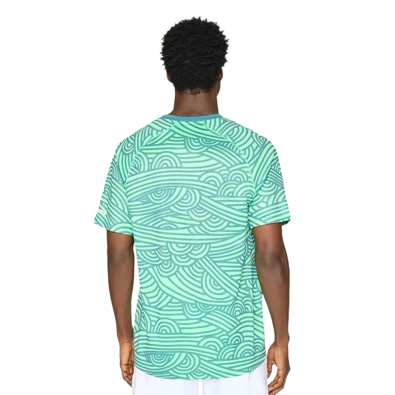Camiseta Asics Padel Court All Over Print SS Top Misty Pine/Vital Green