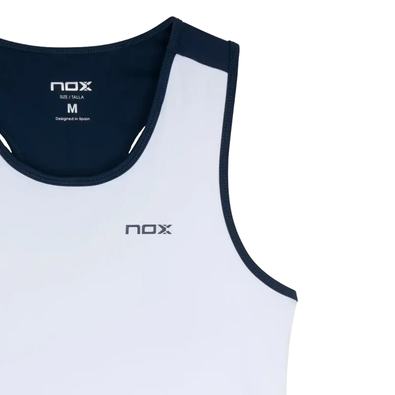 Camiseta Nox Tirantes Mujer Team White/Navy Blue 2026
