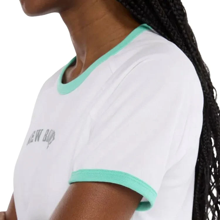 New Balance T-Shirt Practice Dames Wit Groen