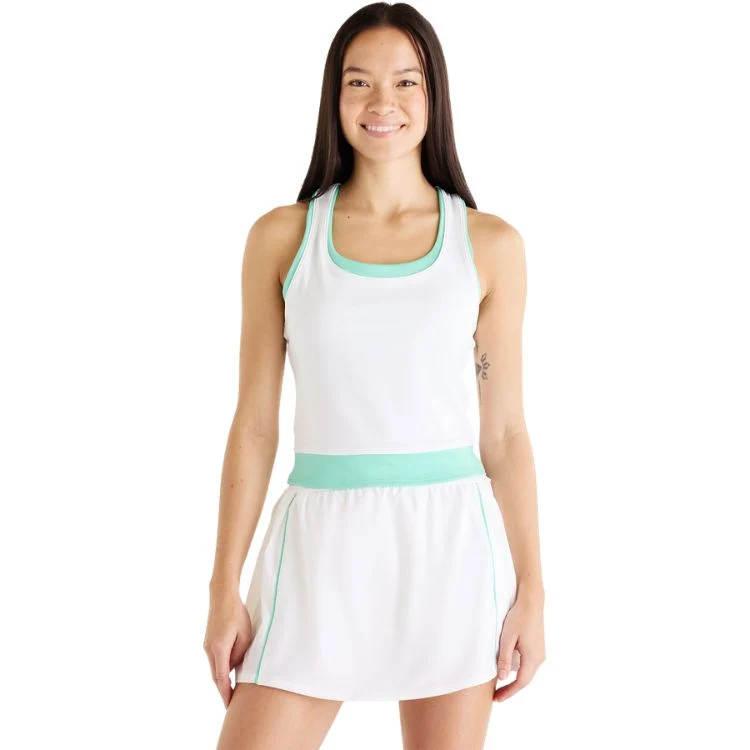 New Balance Tanktop Tournament Novelty Dames Wit Groen