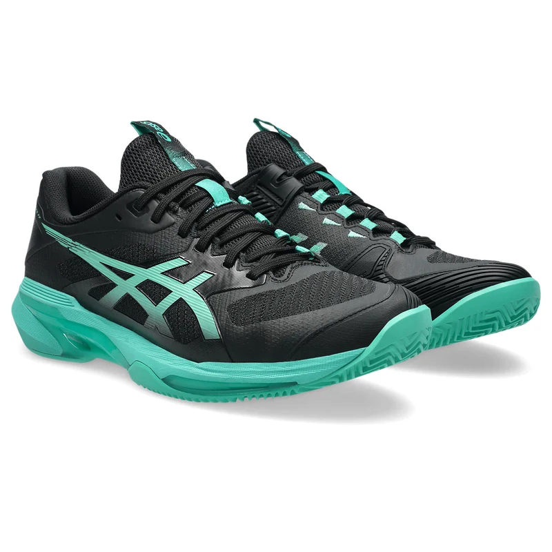 Asics Tennisschoen Solution Speed FF 4 Clay Heren Zwart Groen
