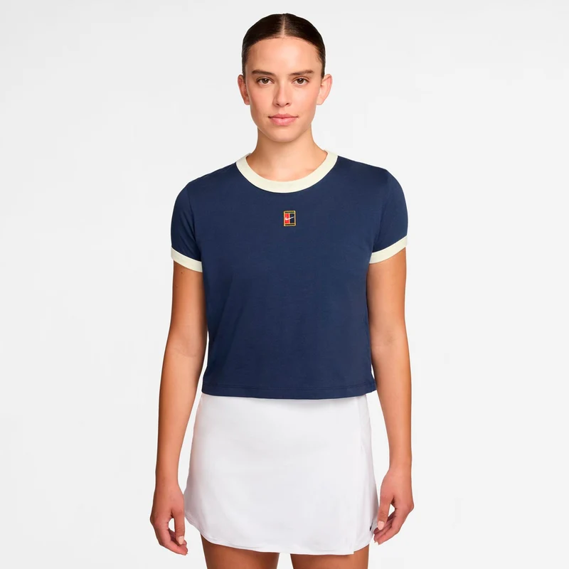 Heritage T-Shirt Damen-dunkelblau, creme