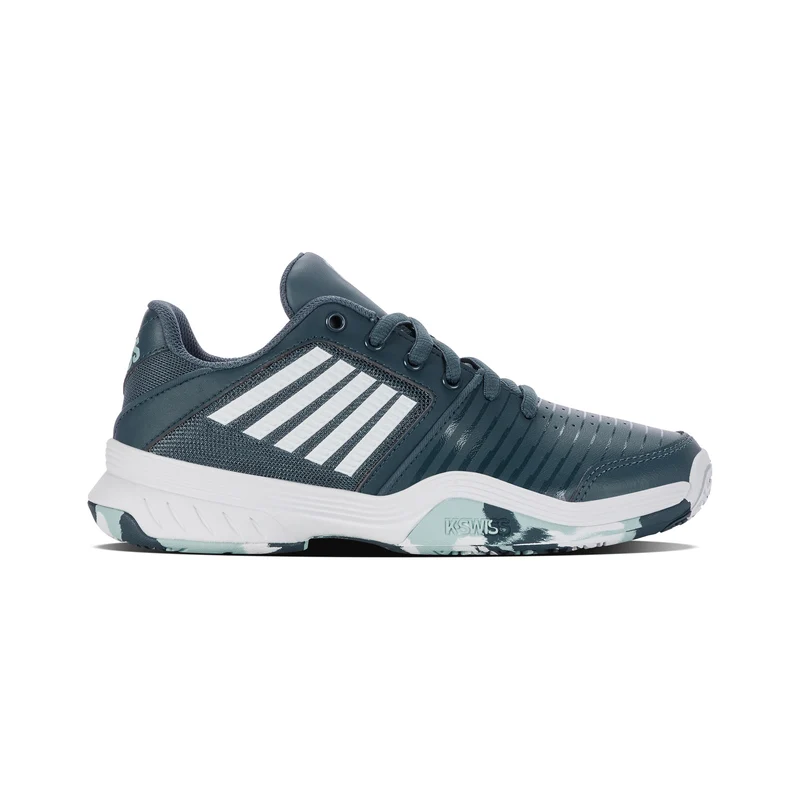 Court Express Omni Allcourtschuh Kinder-Petrol,Weiß