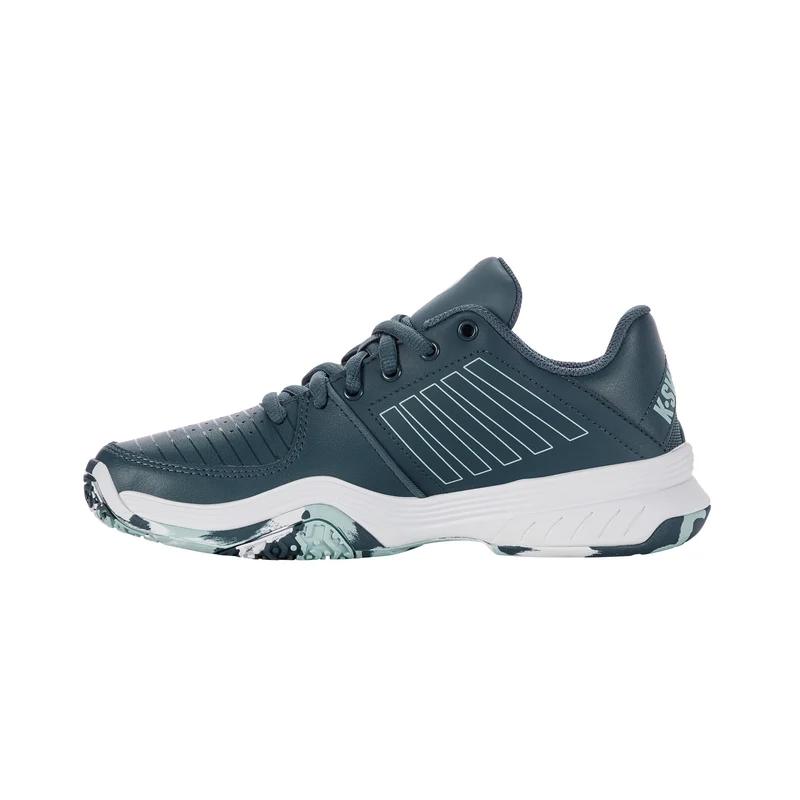 Court Express Omni Allcourtschuh Kinder-Petrol,Weiß