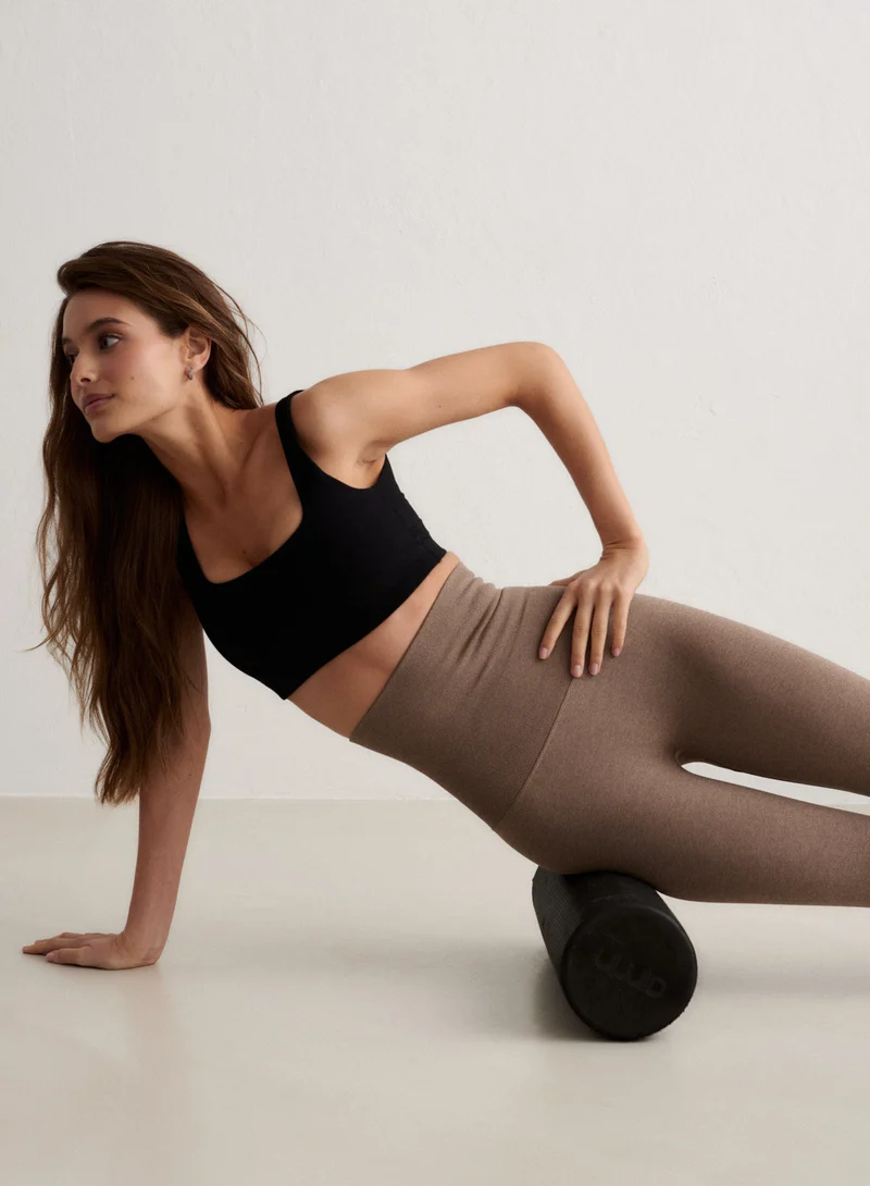 Espresso Melange Shape Seamless Core Control Tights