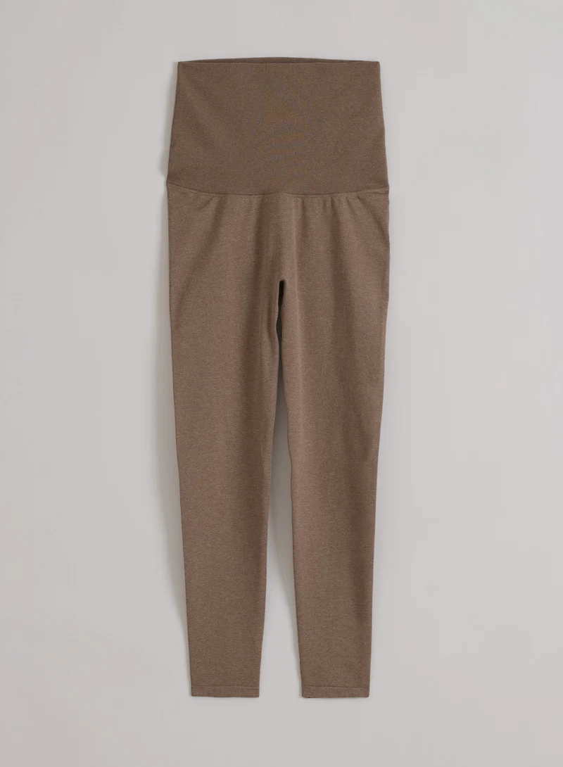 Espresso Melange Shape Seamless Core Control Tights