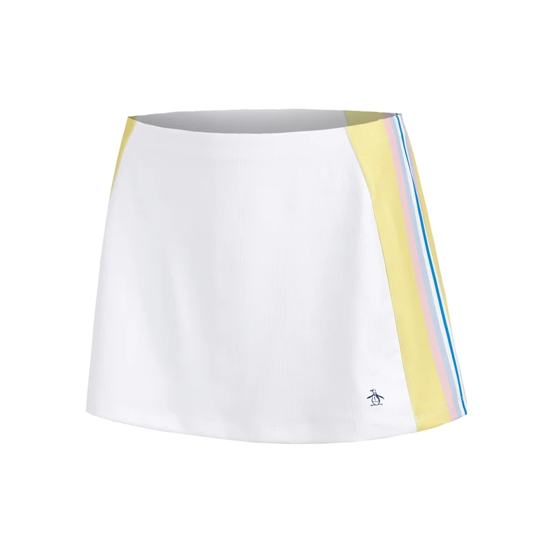 Side Striped Ribbed Rock Damen-Weiß