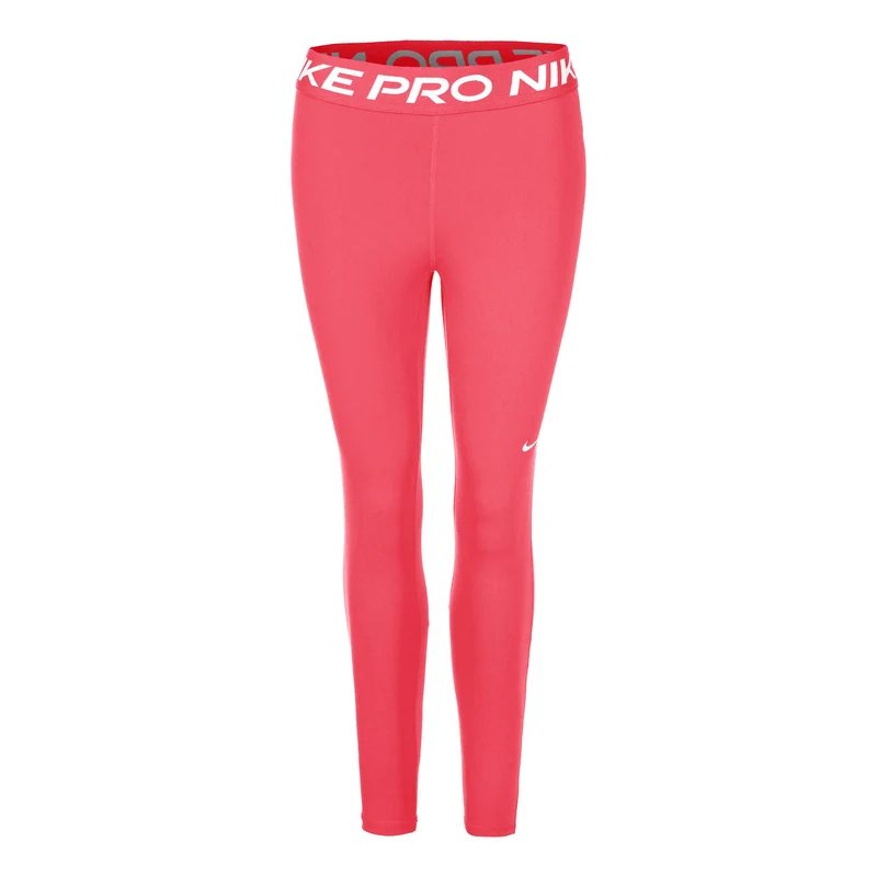 Mid-Rise Mesh-Paneled Tight Damen-Hellrot,Weiß