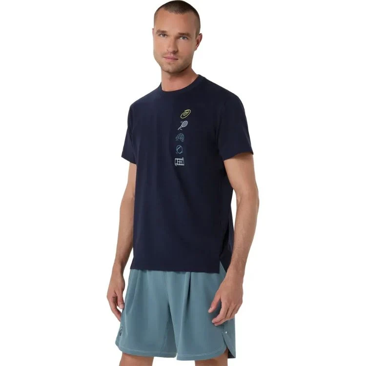 Asics T-Shirt Seasonal Graphic Tee Heren Navy