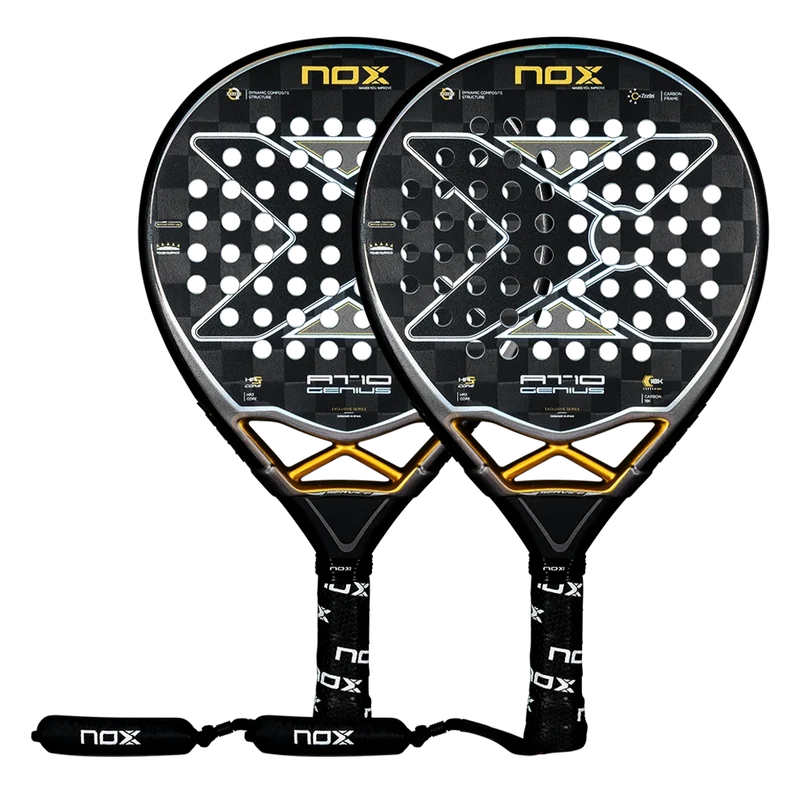 Pack dúo Nox AT10 Genius 18k Negro/Oro (Exclusivas PadelPROShop)
