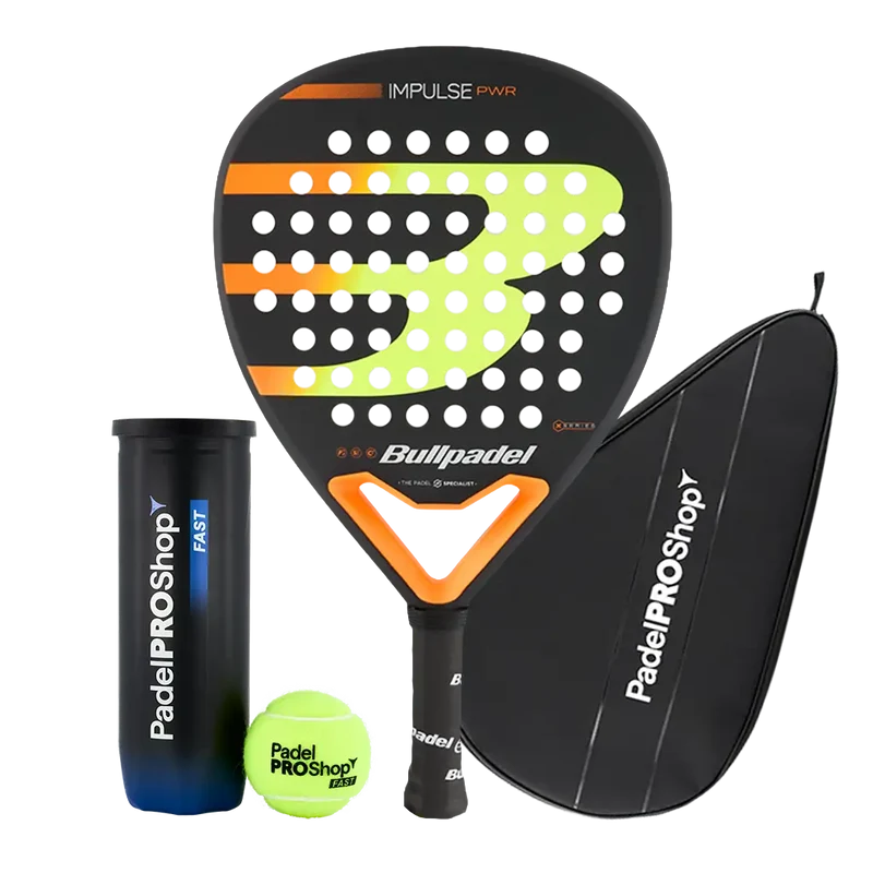 Pack Pala Bullpadel Impulse PWR 2026 + Funda PadelPROShop + Pelotas PadelPROShop Fast (Exclusivo PadelPROShop)