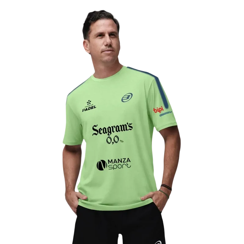 Camiseta Bullpadel Montse Paquito Navarro Verde Acido Vigore