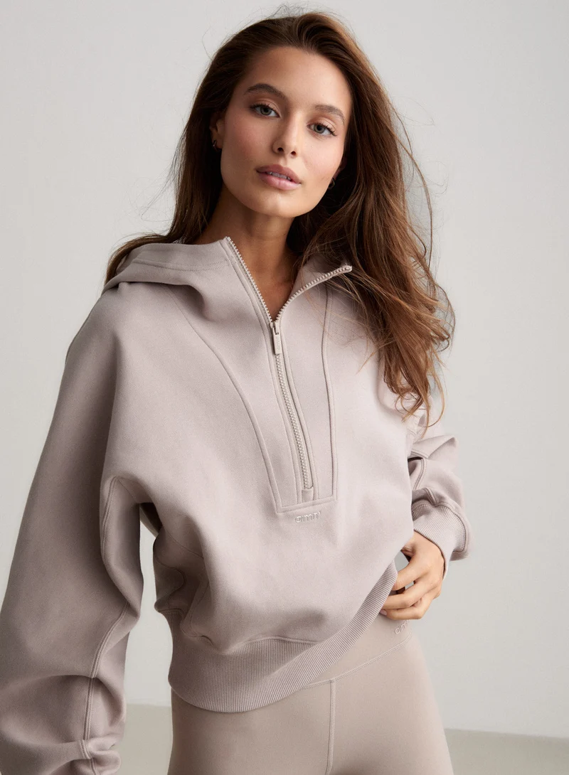 Dark Clay Sportif Half Zip Hood