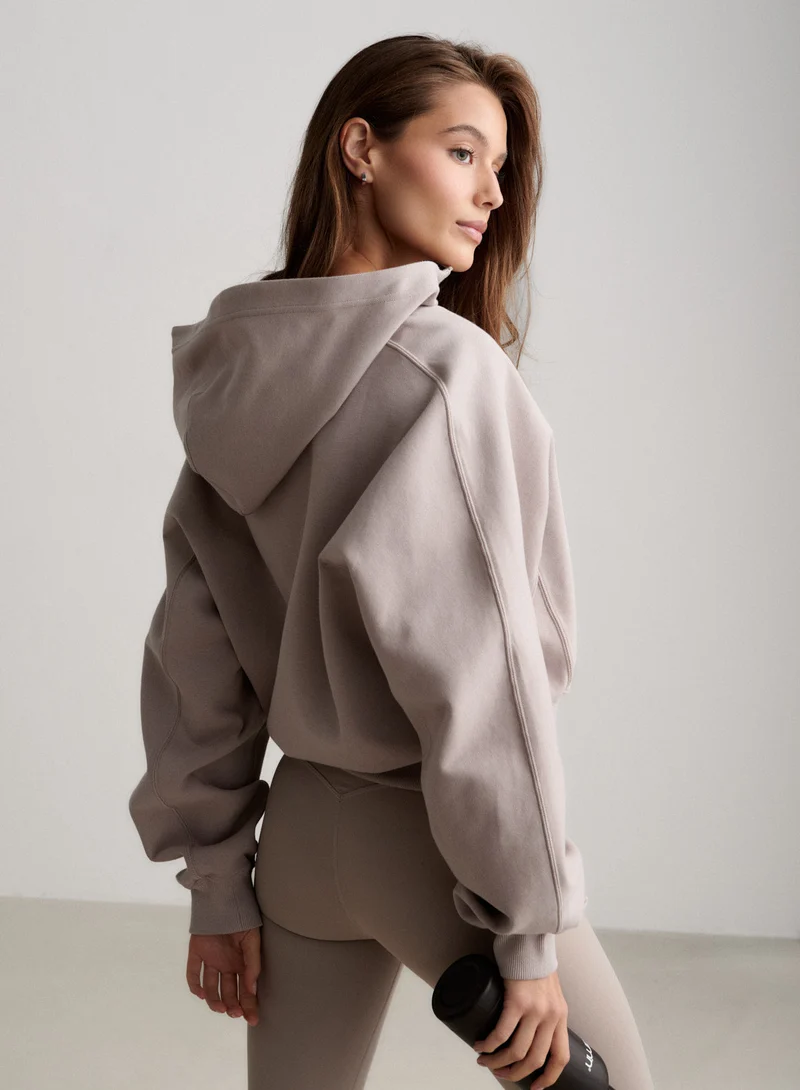 Dark Clay Sportif Half Zip Hood