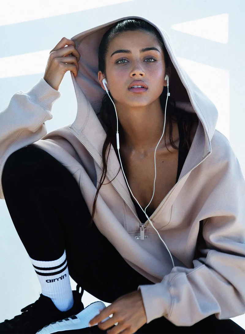 Dark Clay Sportif Half Zip Hood