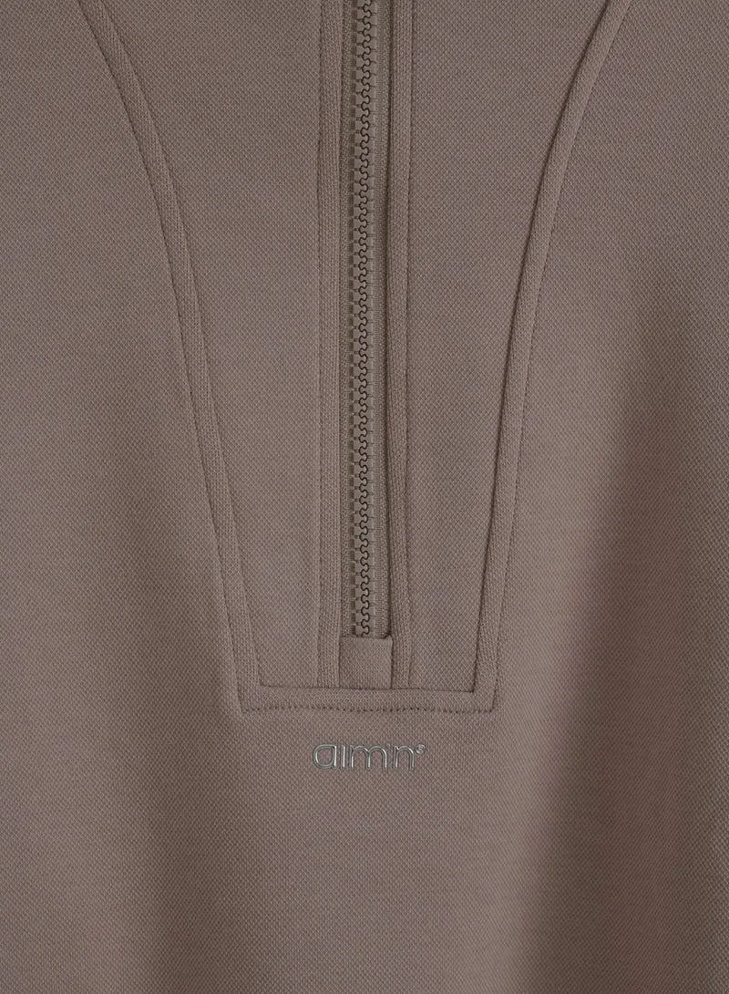 Dark Clay Sportif Half Zip Hood
