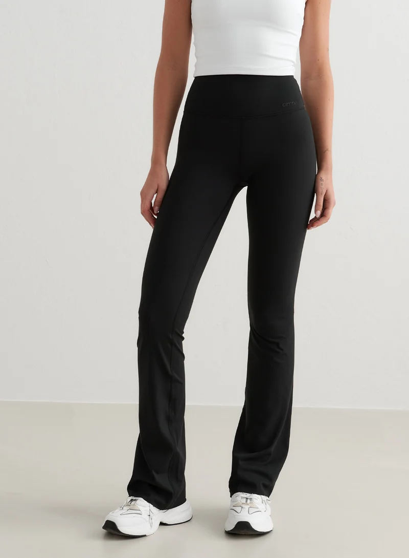 Black Sense Flare Tall Tights