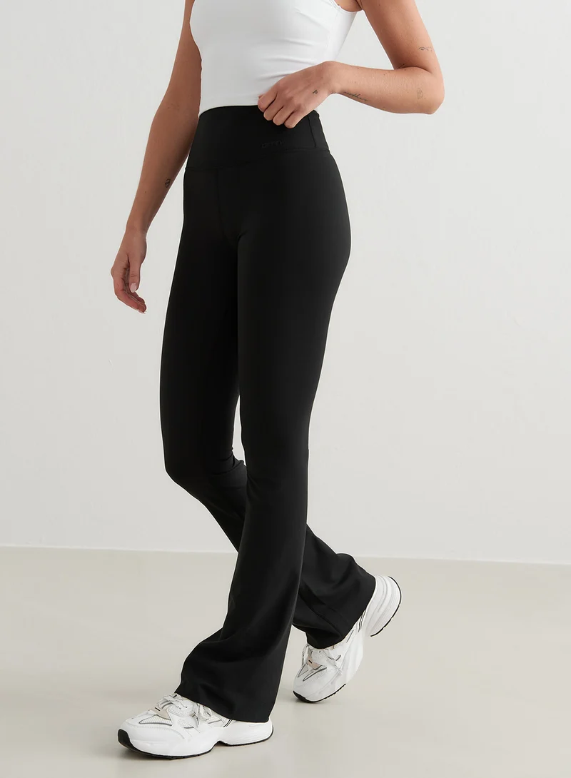 Black Sense Flare Tall Tights