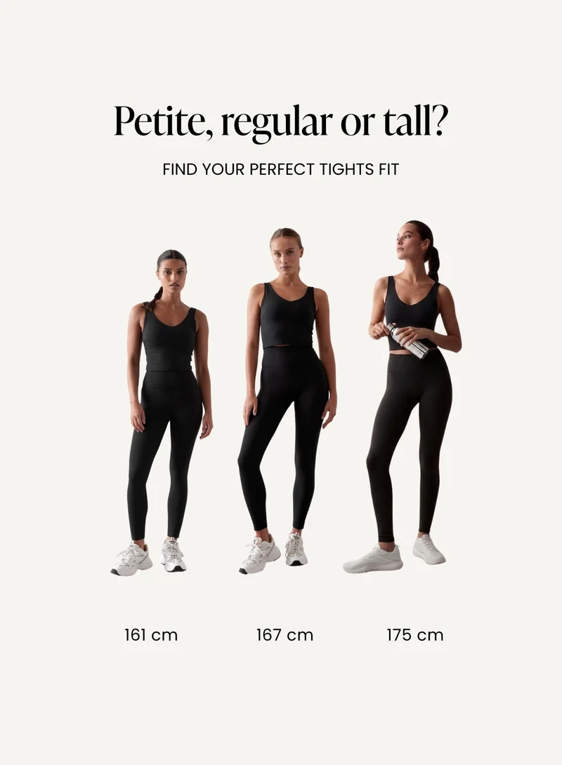 Black Shape Seamless Petite Tights