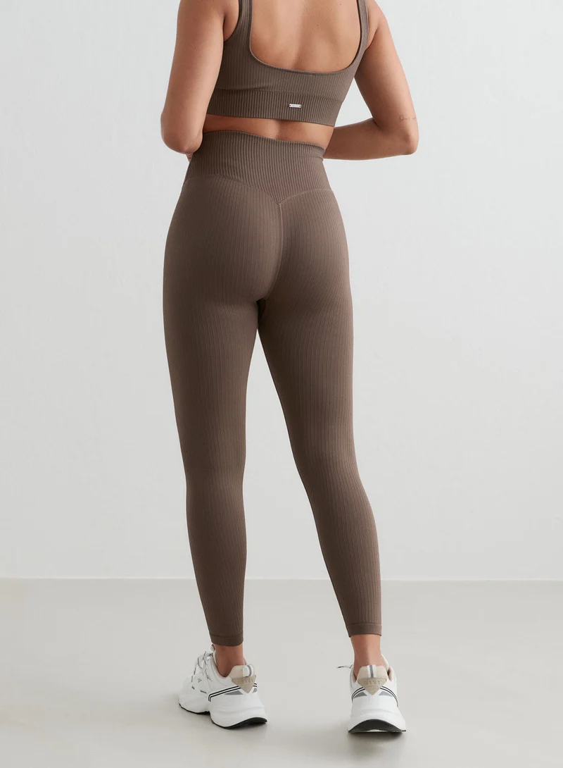Macchiato Ribbed Seamless Tall Tights
