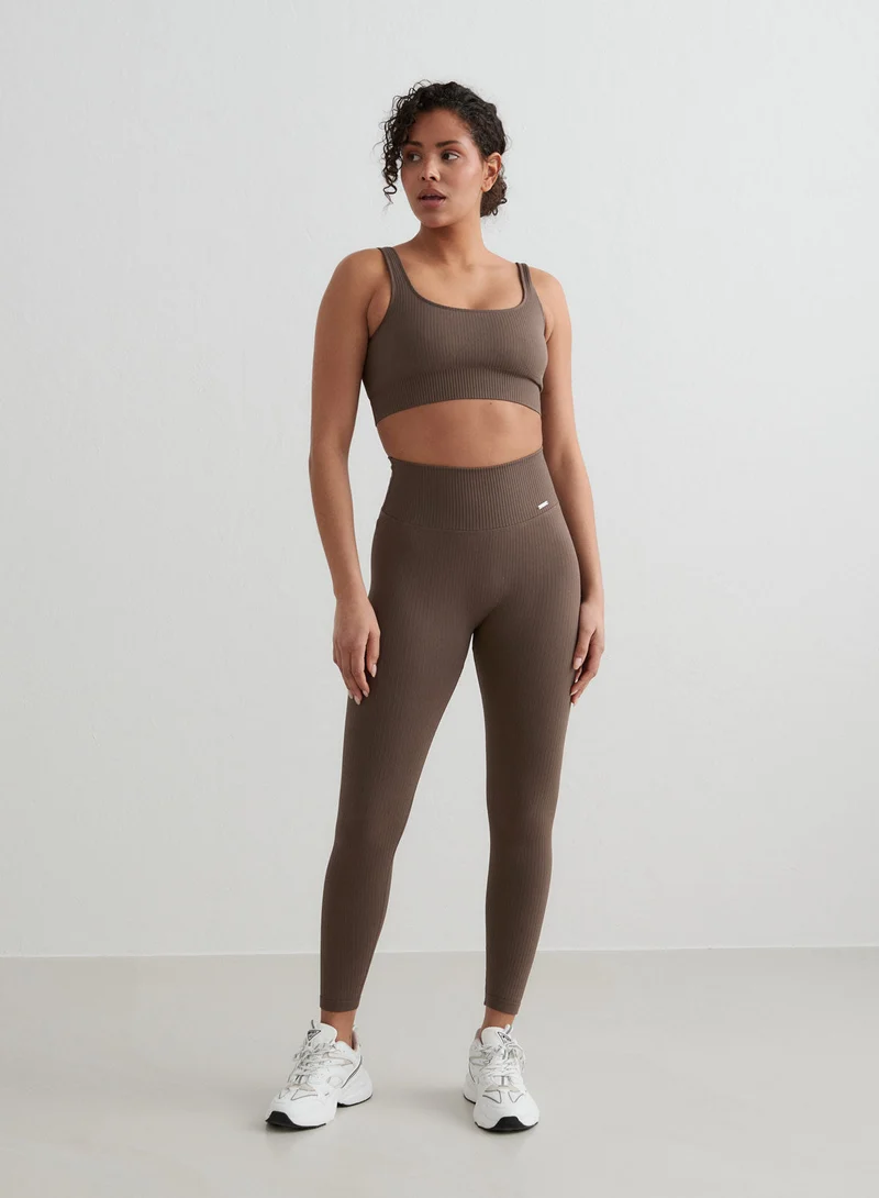 Macchiato Ribbed Seamless Tall Tights