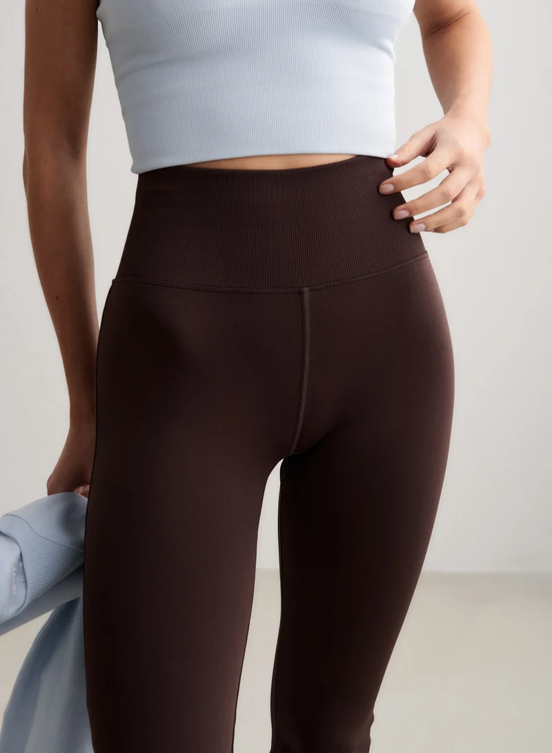 Chocolate Shape Seamless Flare Tall Tights