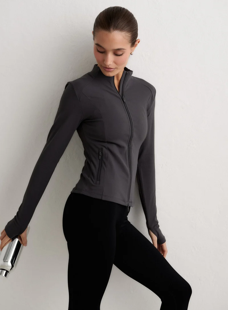 Shadow Grey Sense Zip Jacket