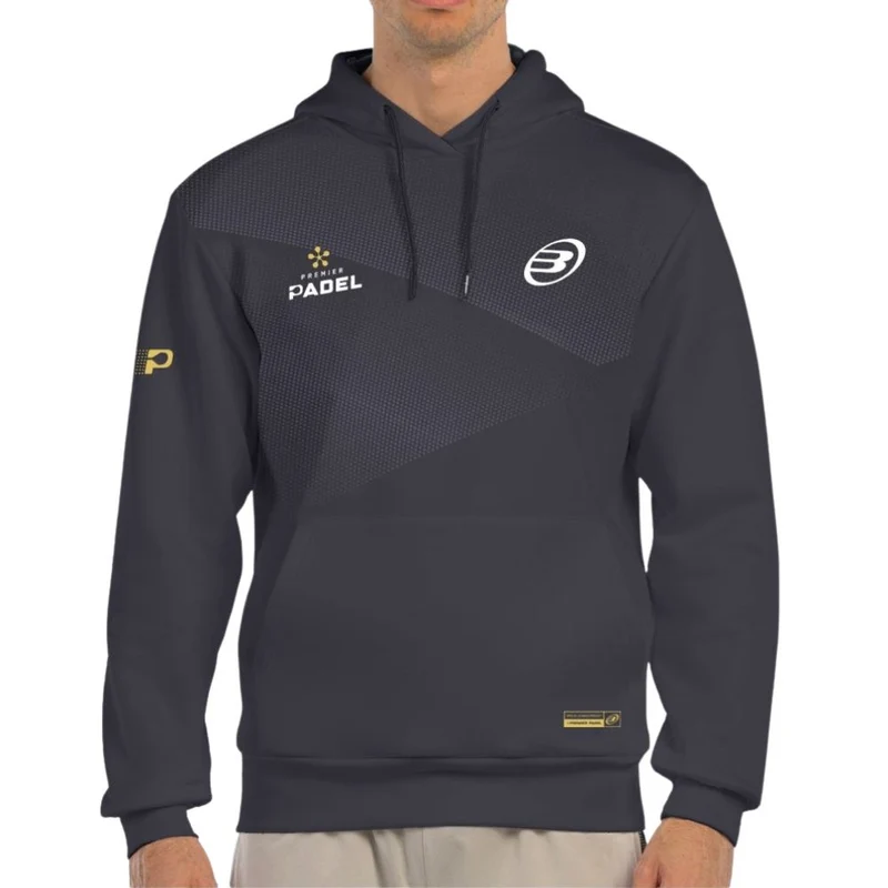 Bullpadel Hoodie Baque Premier Padel Heren Donkergrijs