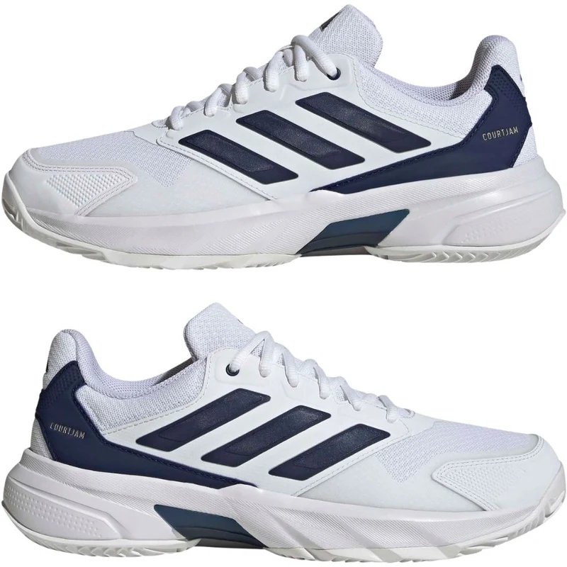 Adidas Tennisschoen Padelschoen Courtjam Control 3 Clay Heren Wit Blauw