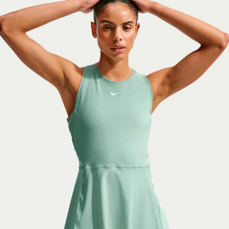 Dri-FIT Victory Kleid Damen - graugrün, weiß