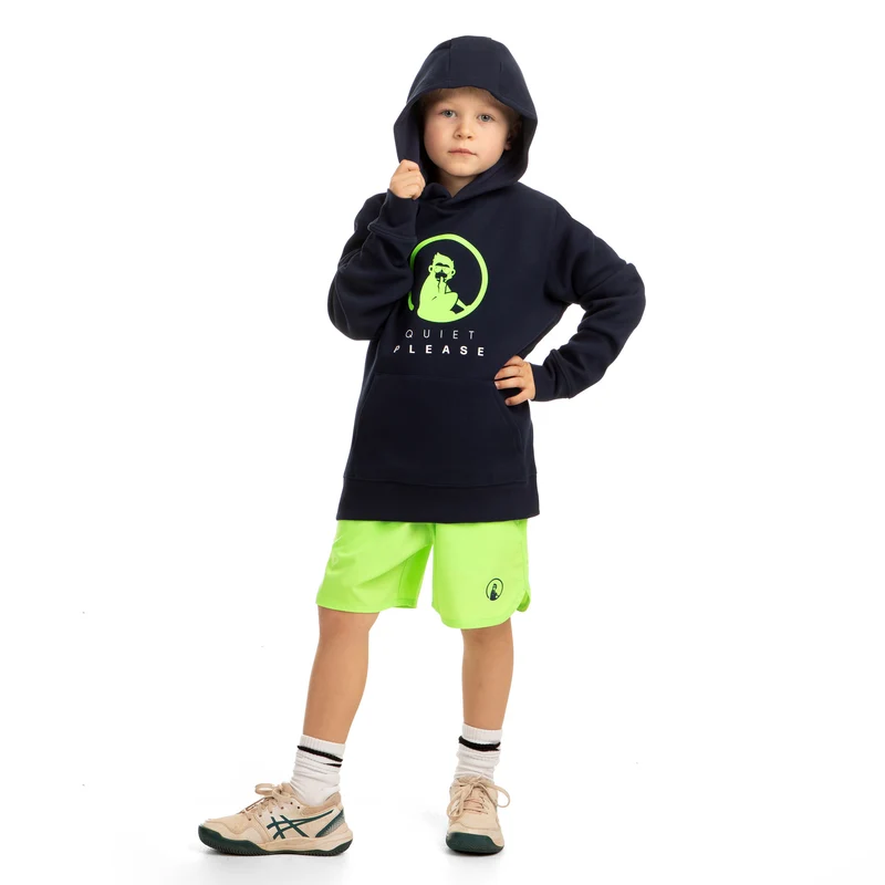 Wild Advantage Logo Hoody Jungen-Dunkelblau,Neongrün