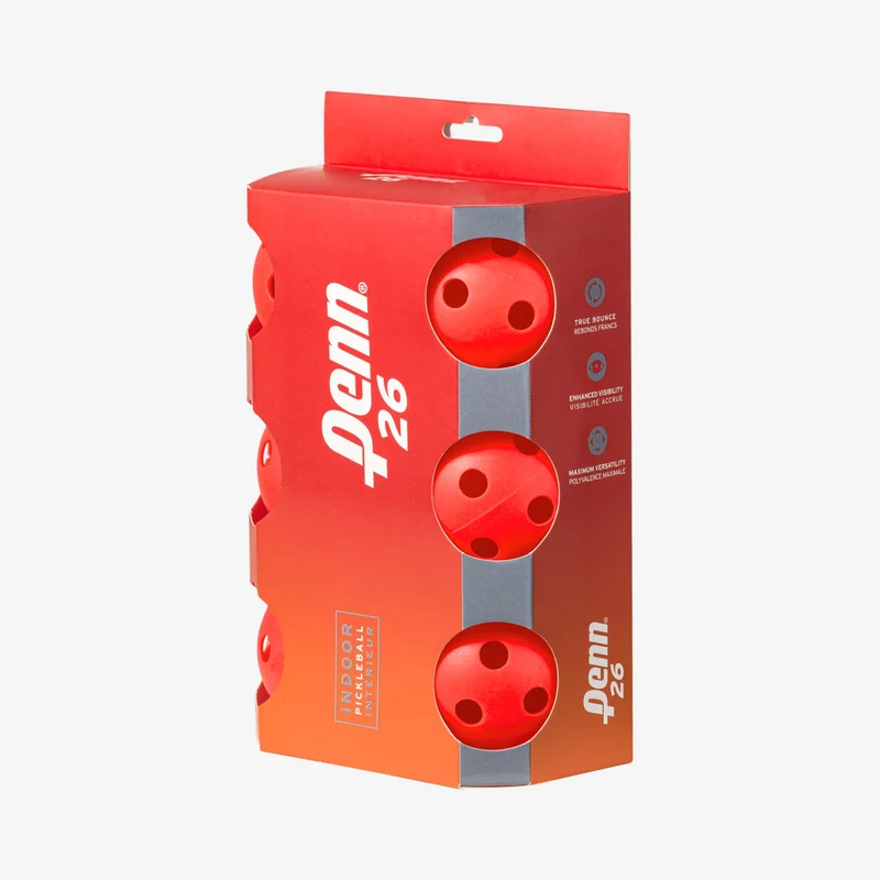 Head Penn 26 Outdoor 3 und 6pcs Pickleball Bälle neon red Outdoor-Ball Racketsport j23