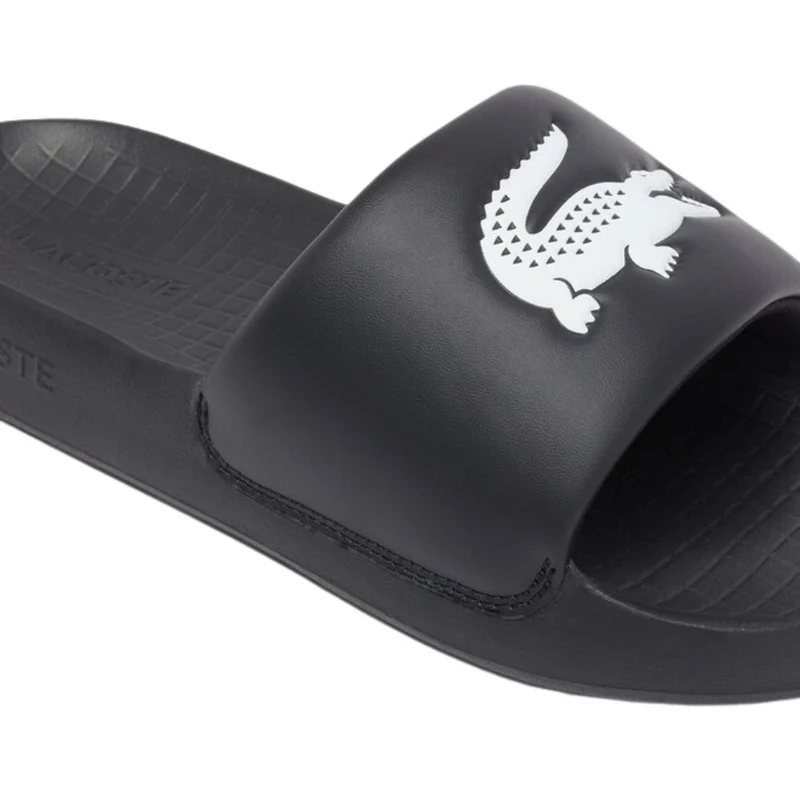 Lacoste Slippers Serve Slide 1.0 Heren Zwart Wit