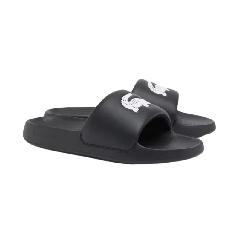 Lacoste Slippers Serve Slide 1.0 Heren Zwart Wit
