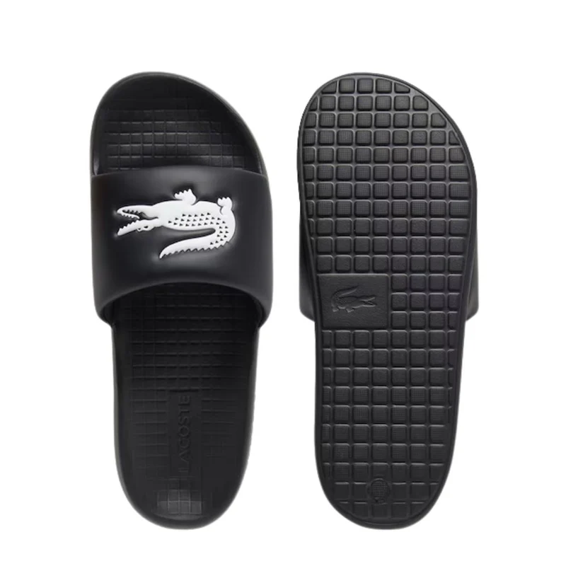 Lacoste Slippers Serve Slide 1.0 Heren Zwart Wit