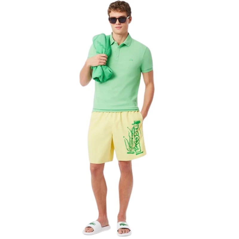 Lacoste Slippers Serve Slide 1.0 Heren Wit Groen