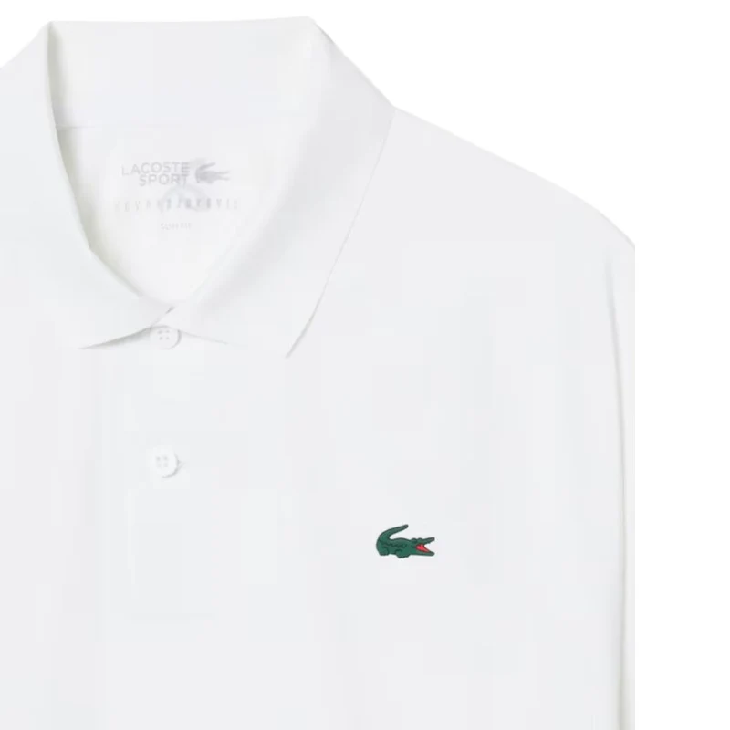Lacoste Polo Tennis Novak Djokovic On Court Heren Wit
