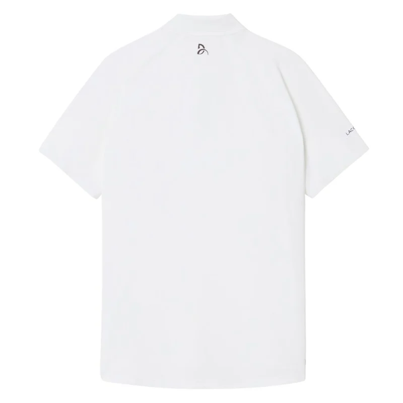 Lacoste Polo Tennis Novak Djokovic On Court Heren Wit