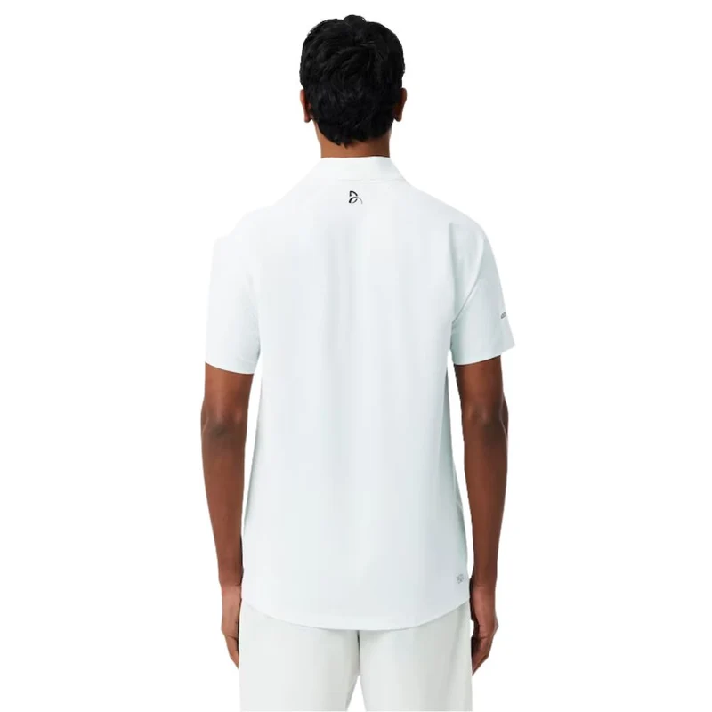 Lacoste Polo Tennis Novak Djokovic On Court Heren Wit
