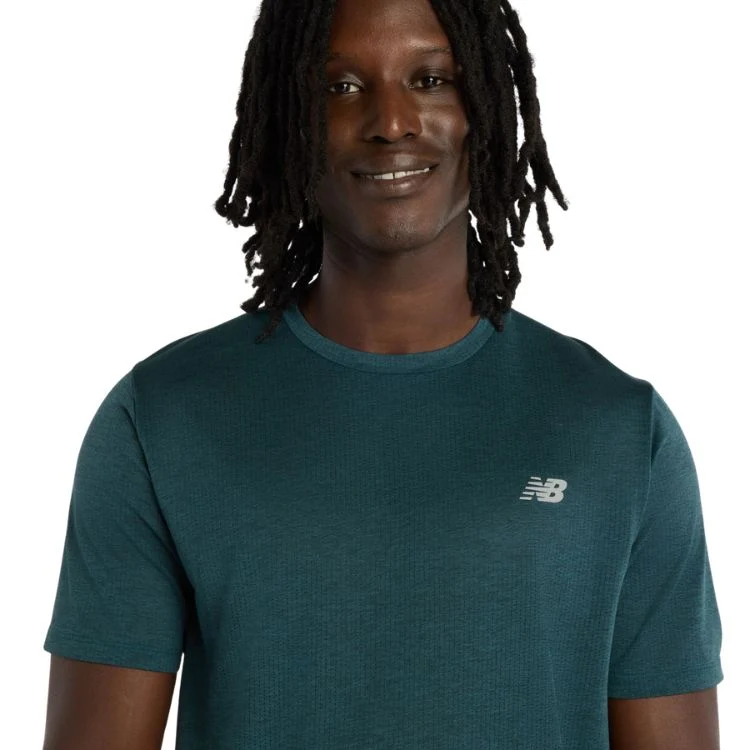 New Balance T-Shirt Athletics Heren Dark Green