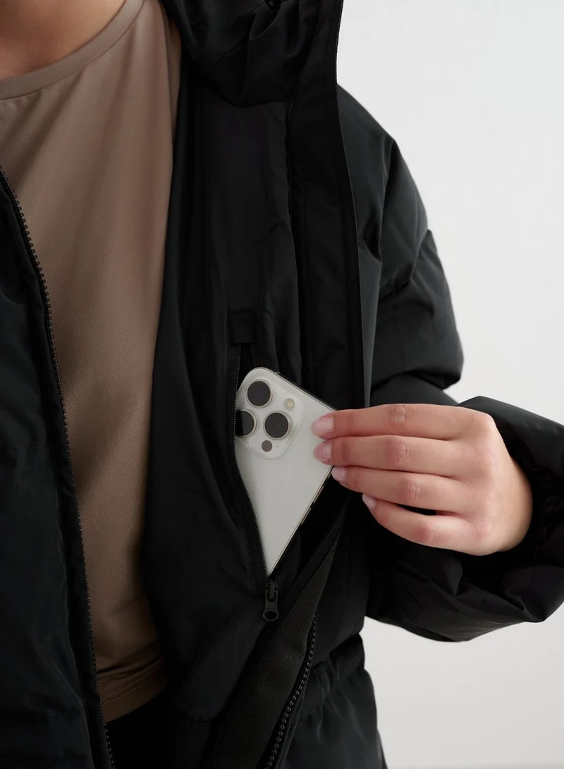 Black Moment Puffer Jacket