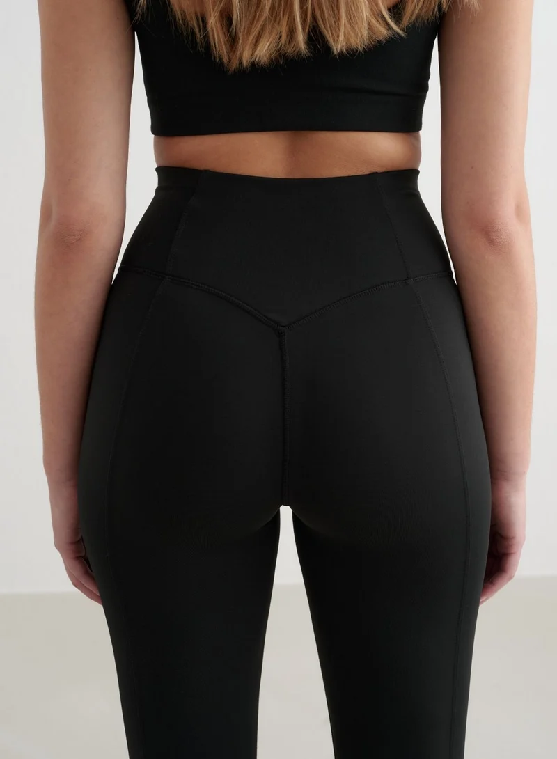 Black Warming Pintuck Tights