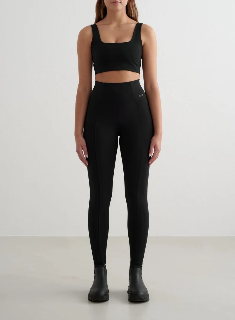 Black Warming Pintuck Tights