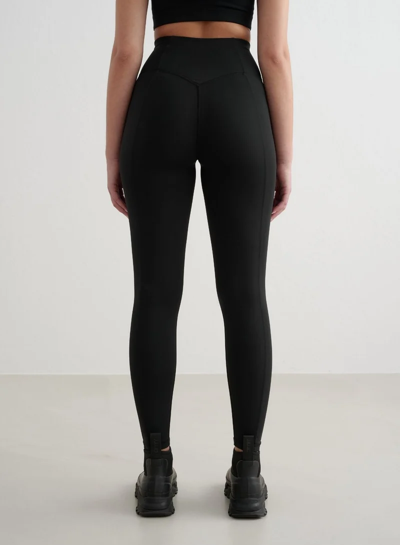 Black Warming Pintuck Tights