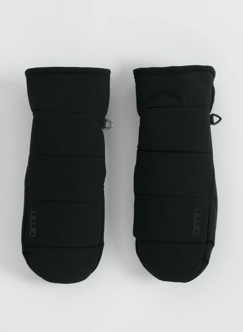 Black Padded Mittens
