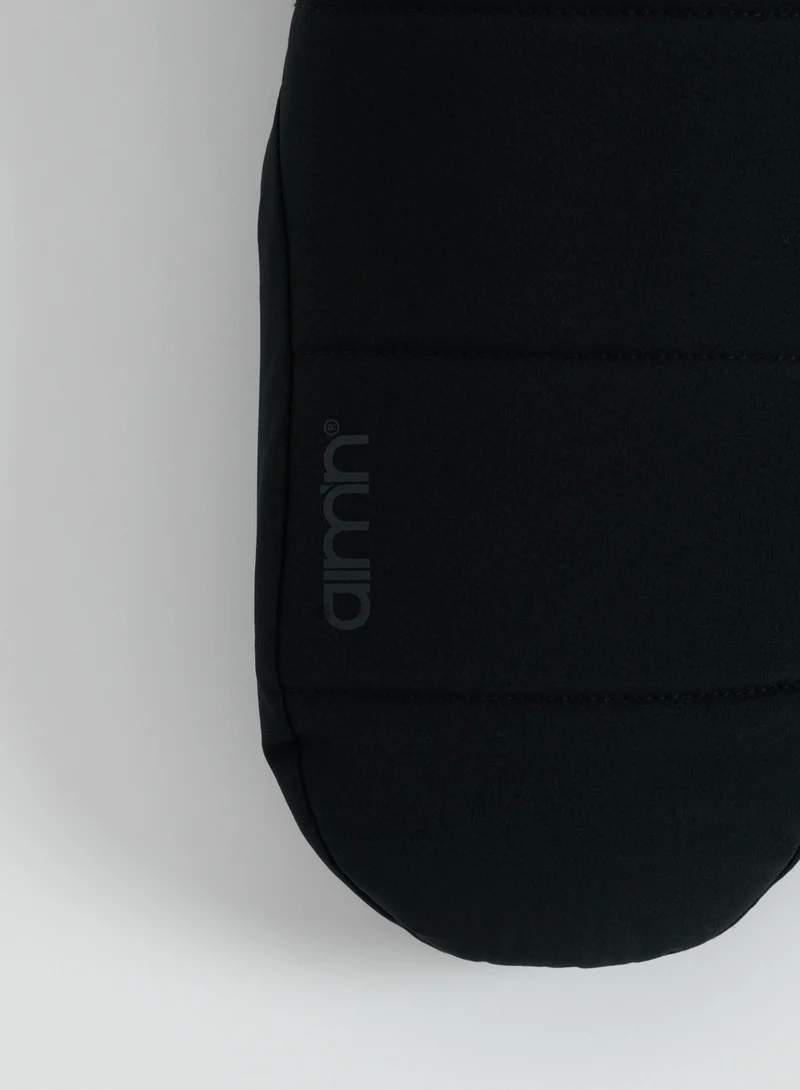 Black Padded Mittens