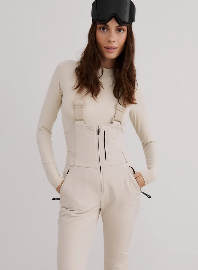 Café Au Lait Stretch Thermo Bib Pants