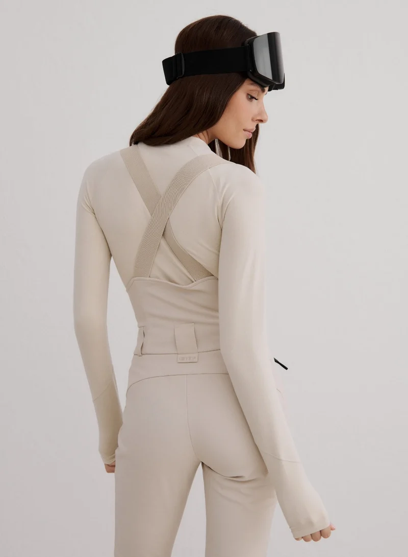 Café Au Lait Stretch Thermo Bib Pants
