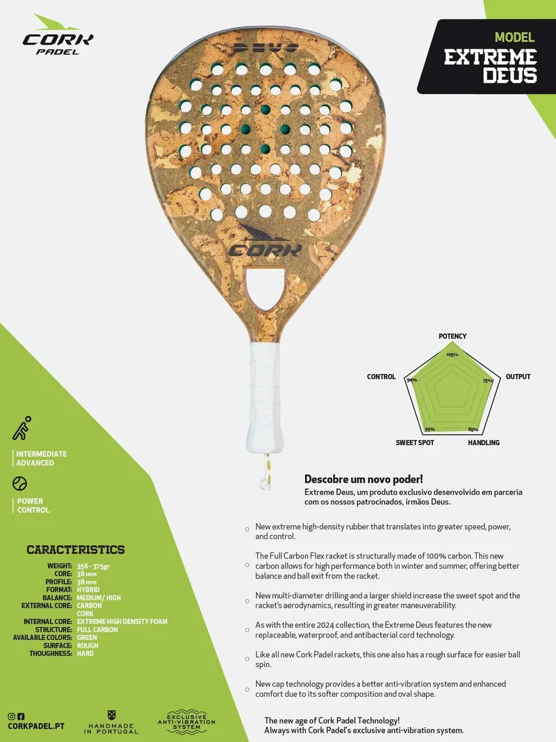 Cork Extreme Deus Padel Racket