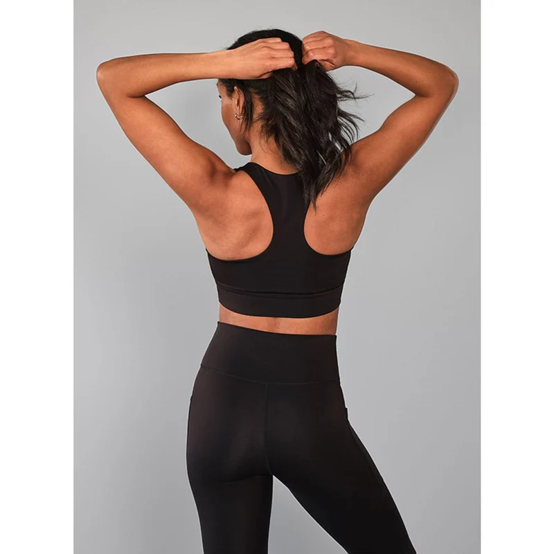 RS Women Stretch Tech Sports Bra Logo Black